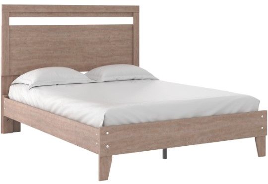 Signature Design by Ashley® Flannia 4-Piece Gray Full Platform Bed Set-1