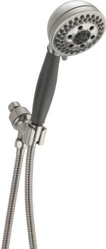 Delta Universal Showering Stainless H2Okinetic® 5-Setting Mount Hand Shower-0