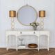 Bassett Mirror Vivian Gold Leaf Table Lamp-5