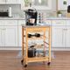 Linon Zoey Natural Kitchen Island with Granite Top-1