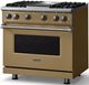 Viking® 5 Series 36" Golden Hour Pro Style Gas (NG) Range with Polished Chrome Trim-2