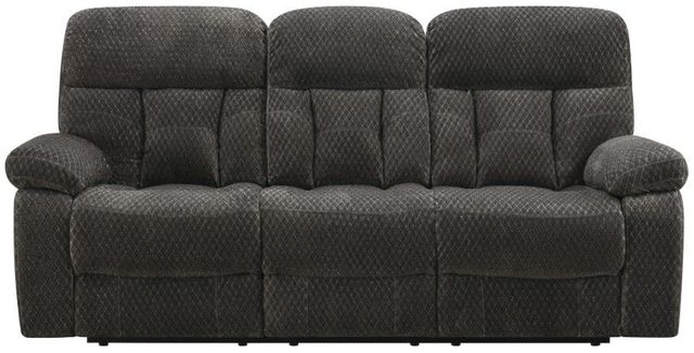 New Classic® Home Furnishings Bravo Charcoal Dual Manual Reclining Sofa-1