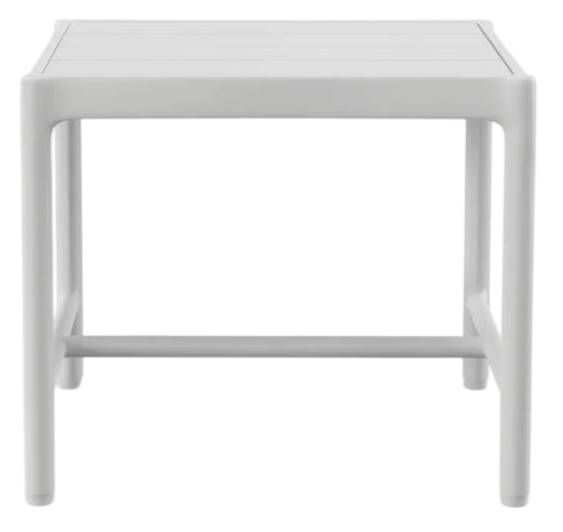 Sunset West Sabbia Satin White Metal Outdoor End Table-0