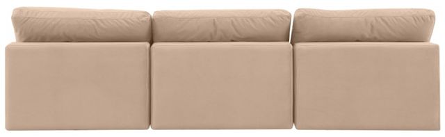 Meridian Furniture Comfy 3-Piece Beige Velvet Armless Sofa-3