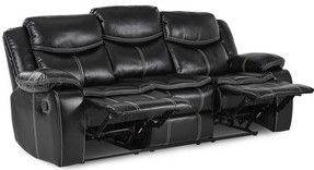 Mazin Furniture Bastrop 2 Piece Black Reclining Sofa & Loveseat Set-3