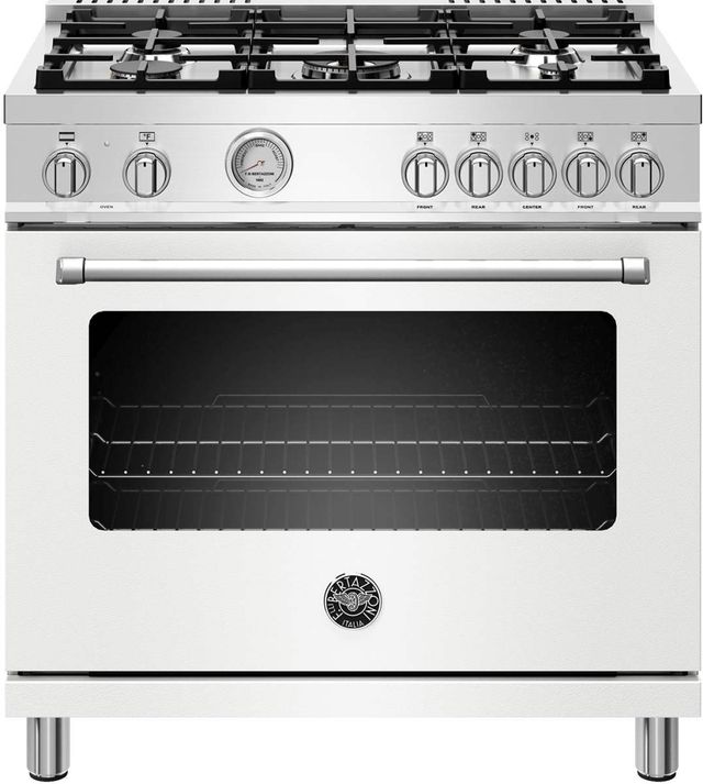 Bertazzoni Master Series 36" Bianco Matt Pro Style Dual Fuel Range-0