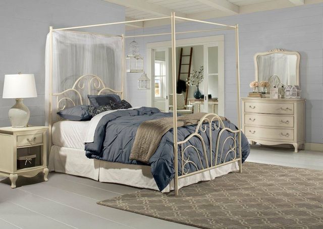 HH2 Home Dover Cream Full Canopy Bed-1