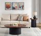 Elements International Rosemond 2-Piece Cherry Occasional Table with Black Base Set-3