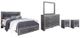 Signature Design by Ashley® Lodanna 5-Piece Gray Full Panel Bed Set-0