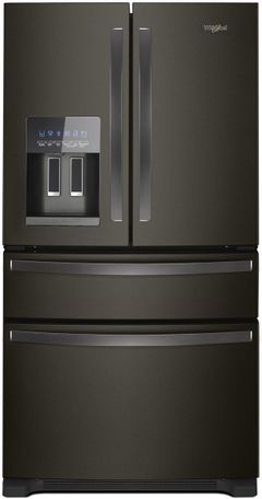 Whirlpool® 36 in. 24.5 Cu. Ft. Fingerprint Resistant Black Stainless French Door Refrigerator