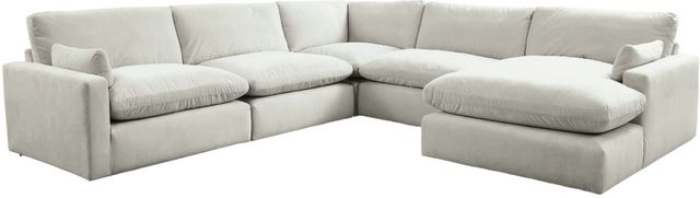 Signature Design By Ashley® Sophie 5-Piece Ivory Right-Arm Facing Sectional and Chaise-0