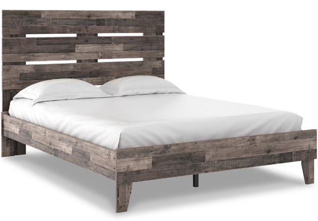 Signature Design by Ashley® Neilsville 2-Piece Multi Gray Queen Platform Bed Set-1
