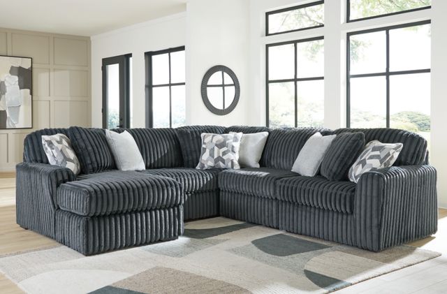 Signature Design by Ashley® Midnight-Madness 5-Piece Gunmetal Left-Arm Facing Sectional and Chaise-1