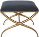 Uttermost® Crossing Gold/Navy Small Bench-3