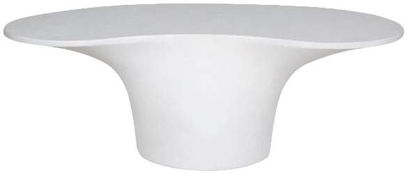 Moe's Home Collection Yumi White Fiberglass Outdoor Coffee Table-1