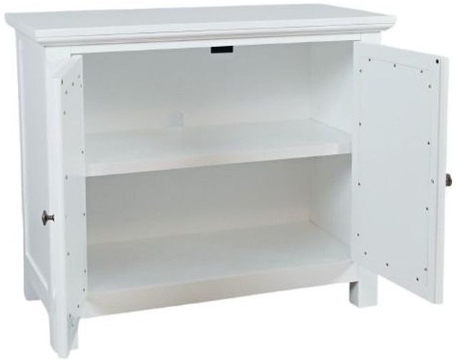 Jofran Inc. Isabella White 38" Mirrored Accent Cabinet-3