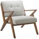 Olliix by INK+IVY Light Grey Rocket Lounge Chair-1