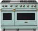 Viking® 5 Series 48" Splash Pro Style Gas (NG) Range with Brushed Brass Trim-0