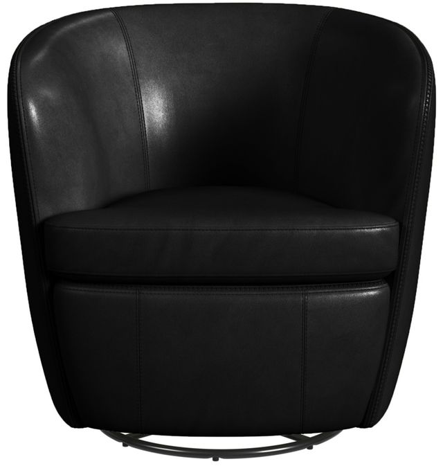 Elements International Vito Pebble Black Swivel Chair-3