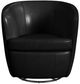 Elements International Vito Pebble Black Swivel Chair-3