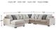 Benchcraft® Ardsley 5-Piece Pewter U-Shape Sectional and Chaise-1