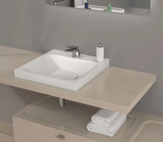 DXV Modulus Canvas White 21" Sink, No Hole-3