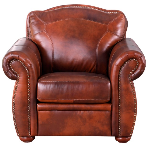 Leather Italia™ Cambria Arizona Brown Chair | Pruitt's Fine