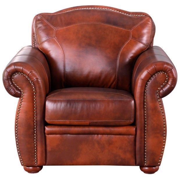 Leather Italia™ Cambria Arizona Brown Chair-1