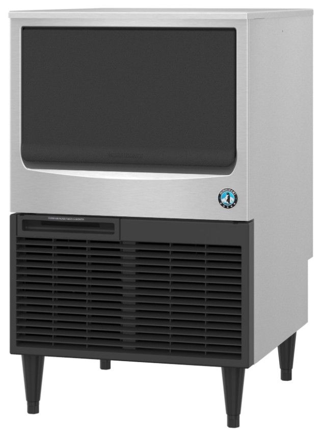 Hoshizaki Crescent® Cuber 24" 157 lb. Stainless Steel Water-Cooled Ice Maker with Built In Storage Bin-1