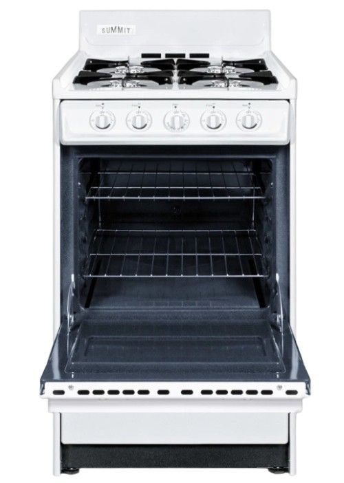 Summit® 20" White Freestanding Gas Range-1