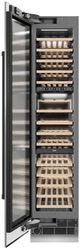 ZLINE Autograph Edition 18 in. 9 Cu. Ft. Triple Zone 68 Bottle Left Hinge Column Wine Cooler in Stainless Steel with Matte Black Accents-1