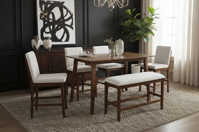 New Classic® Home Furnishings Blaine 6-Piece Walnut Counter Table Set-1
