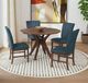 Elements International Santa Barbara 5-Piece Denim Blue/Walnut Dining Set-1