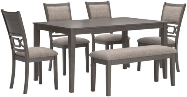 Signature Design by Ashley® Wrenning 6-Piece Gray Dining Table Set