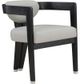 Meridian Furniture Carlyle Gray/Black Dining Arm Chair-0