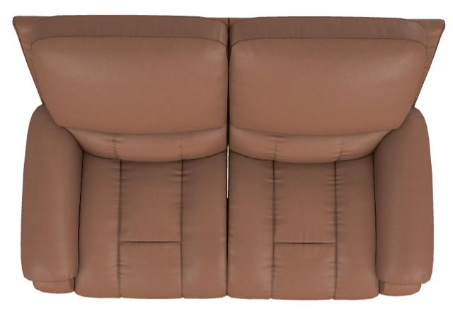 La-Z-Boy® Greyson Caramel Leather Manual Reclining Loveseat-4