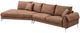 Mazin Furniture Citrine 2-Piece Brown Left-Arm Facing Loveseat Sectional and Chaise-2