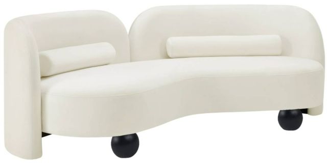 Meridian Furniture Daphne Cream Velvet Sofa-0