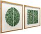 A & B Home Elos 2-Piece Green/Ivory Velvet Stone Shadow Boxes Wall Decor Set-0