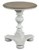 Riverside Furniture Jameson Pale Taupe Top End Table with Antique White Base-0