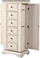New Classic® Home Furnishings Anastasia Antique White Lingerie Swivel Chest with Mirror-2