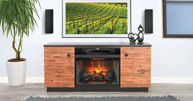 Sunny Designs™ Alpine Gray/Tobacco Leaf TV Console-2