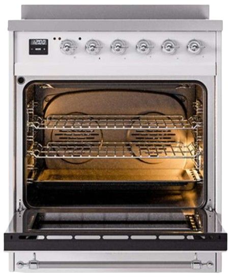 Ilve® Nostalgie II Series 30" White Pro Style Induction Range-1