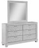 Steve Silver Co. Montana Matte Gray 6-Drawer Dresser and Mirror-0