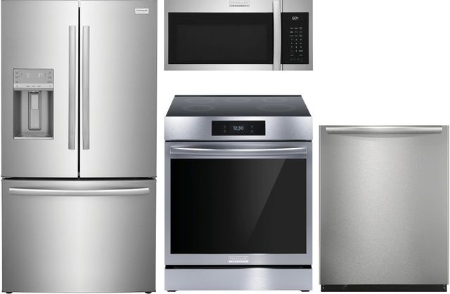 Frigidaire Gallery® 4 Piece Smudge-Proof® Stainless Steel Induction Kitchen Package-0