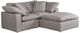 Moe's Home Collection Terra Condo Nook 3-Piece Light Grey L-Shaped Modular Sectional and Ottoman-1