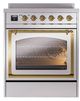 Ilve® Nostalgie II Noblesse 30'' Stainless Steel Pro Style Induction Range with Brass Trim-0