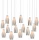 Currey & Company Posh Silver/White 15-Light Linear Multi-Drop Pendant-0
