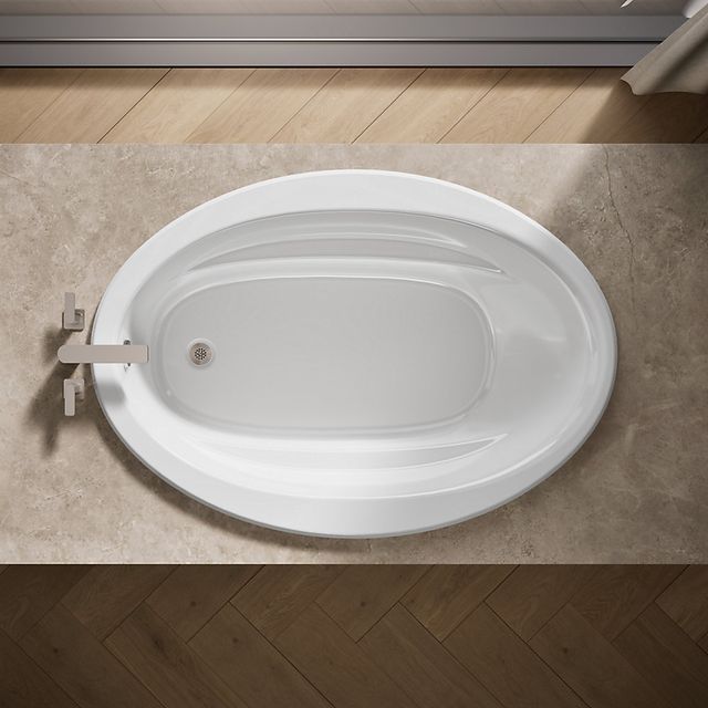 KOHLER® Sunward® White 60" x 42" Drop-In Bath-3