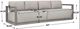 Uttermost® Remsen Dove/Weathered Gray Wooden 4-Seater Outdoor Sofa-2